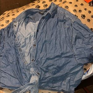 Denim Button-Up Shirt